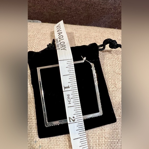 Silver/rhinestone earrings - Picture 9 of 11